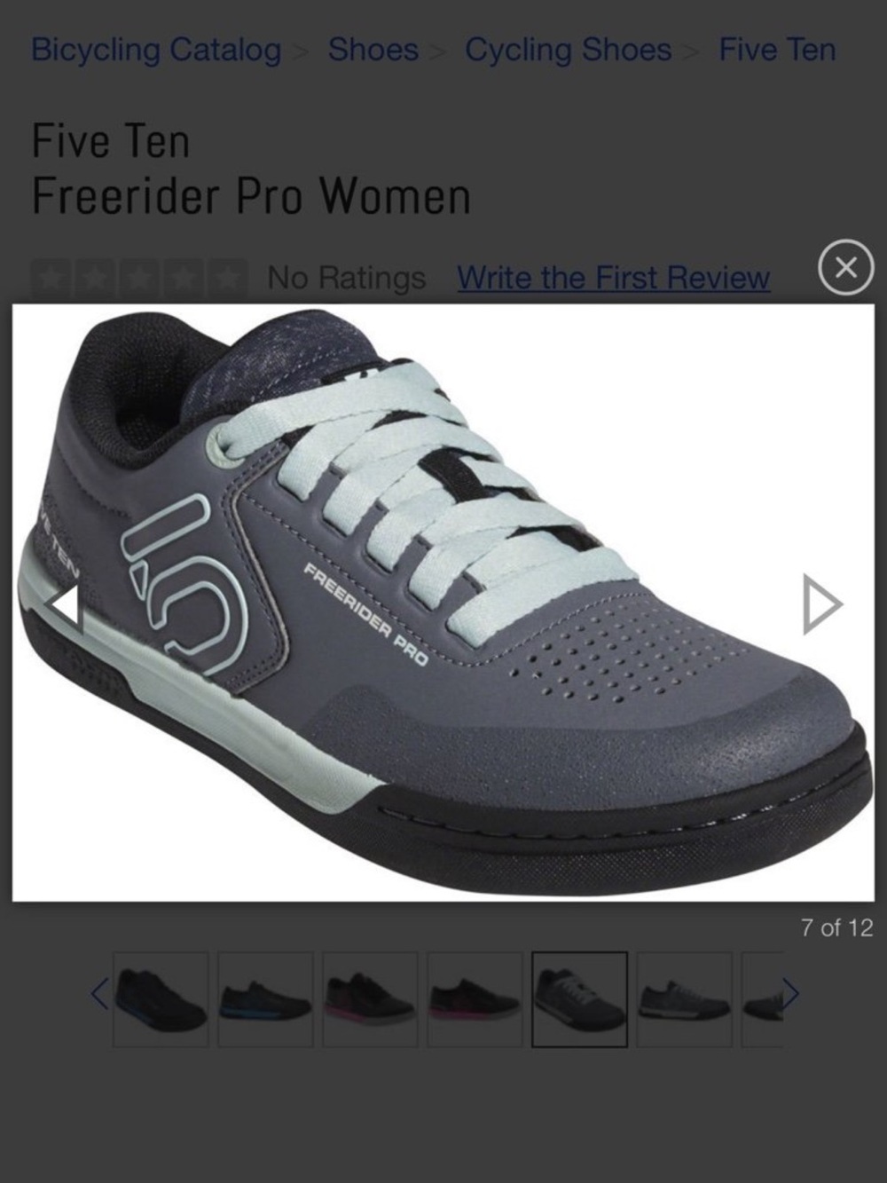 Five Ten Freerider Pro Women Cycling Shoe - Gray with Light Blue